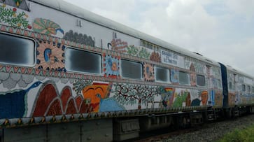 Bihar Sampark Kranti Express Madhunbani art wheels Railway ministry Mithila