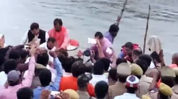 boat capsized during atal bihari vajpayee ashti kalash visarjan in basti up