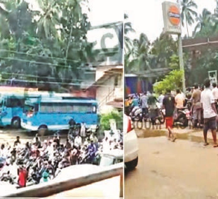 Queue in-front of Kerala Bar