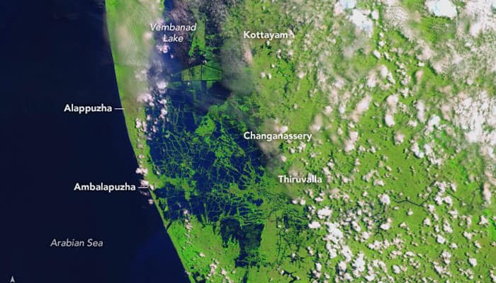 kerala flood satellite images