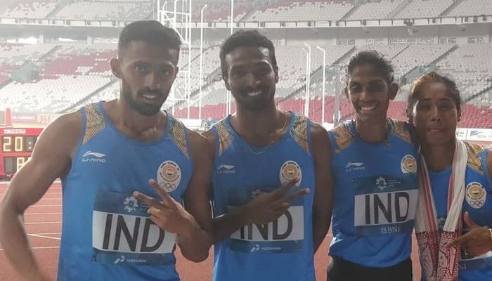 Asian Games 2018 mixed relay team wins silver medal