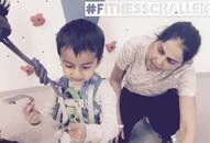 Riteish Deshmukh son Rahyl takes up the FitnessChallenge asks Taimur to join him