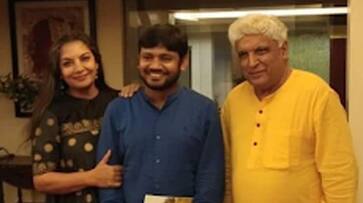 Javed Akhtar Shabana Azmi share frame with Kanhaiya Kumar