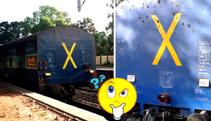 Reasons behind X letter on last wagon of train Indian railway