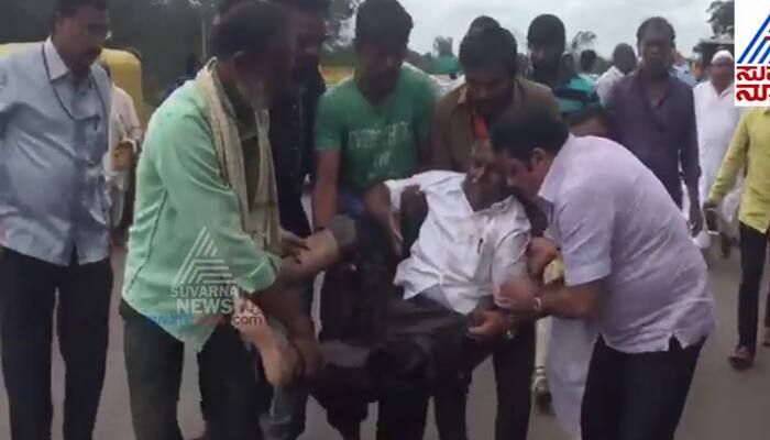 Minister B.Z. Zameer Ahmed Khan Helps Accident Victims at Gadag