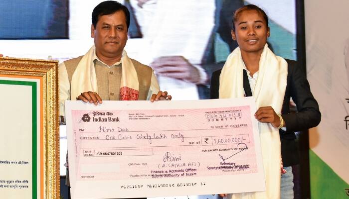 Assam Sarbanadnda Sonowal Asian Games medalist Hima Das IAAF Continental Cup