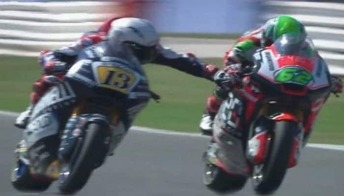 Moto2 Rider Banned After Grabbing Rival's Brake While Racing At 220kph