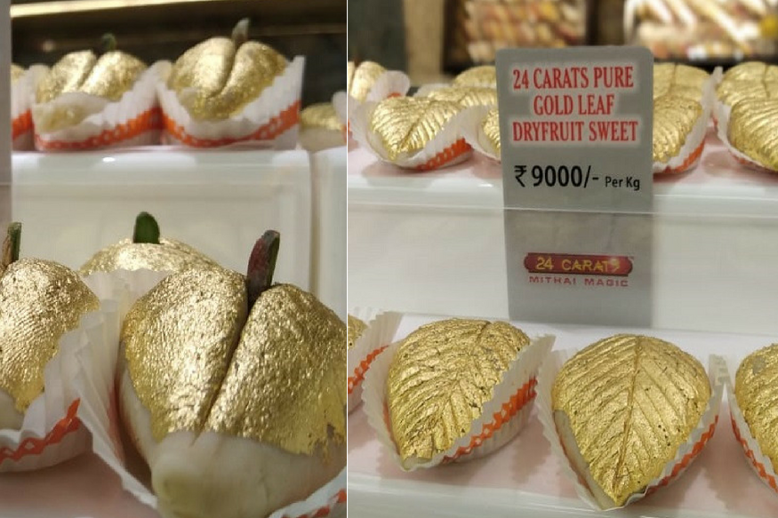 viral news ..surat shop sells 24-karat gold sweets at  9000rupees per kilo