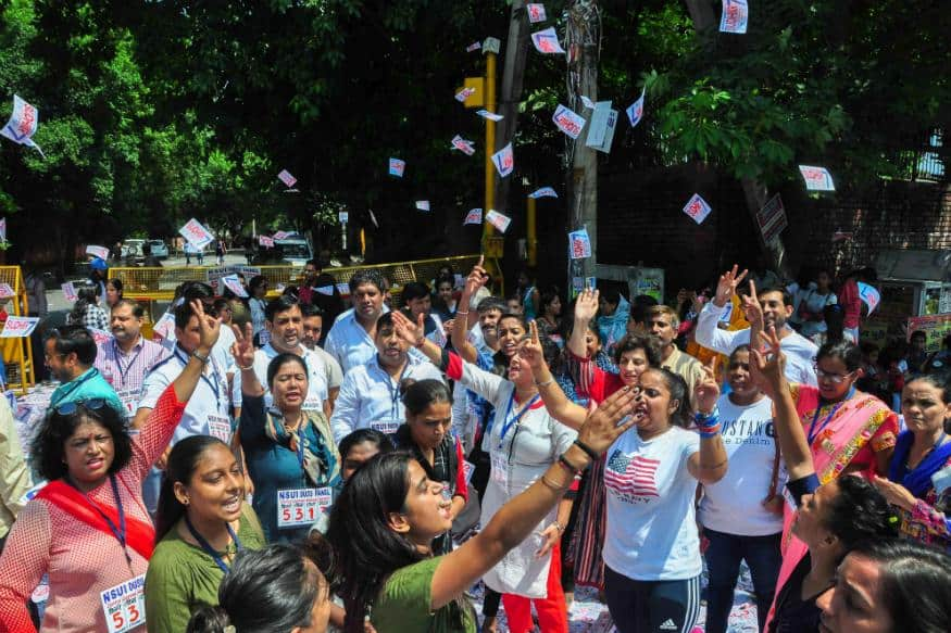 Dusu election 2018 counting stopped nsui ruckus