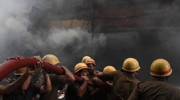 Kolkata fire Bagree Market firefighters water scarcity Calcutta Medical College Hospital