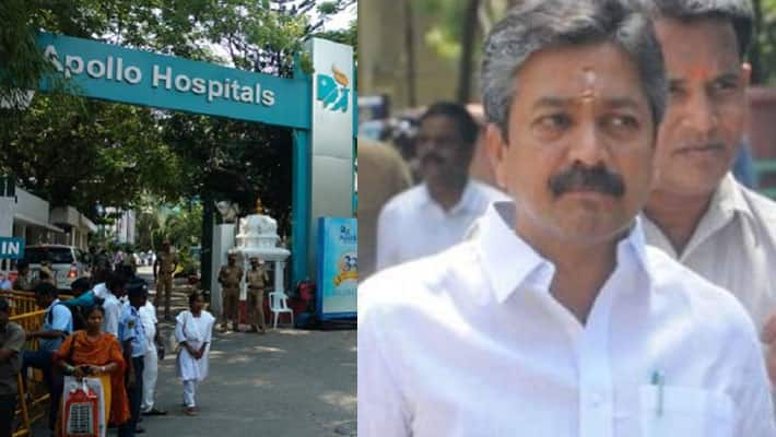 AIADMK MP CV Shanmugam admitted to Apollo Hospital