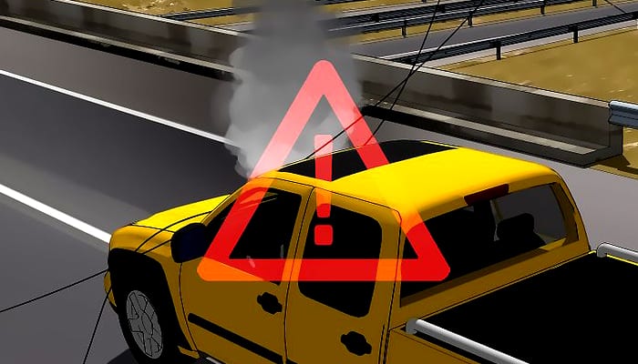 What should do or dont do if a electric line falls on your vehicle