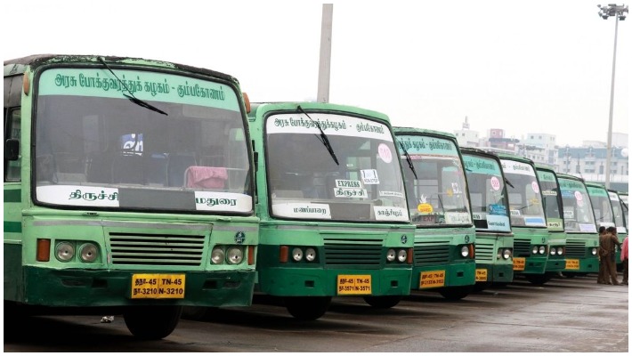 govt tranport employees strike in karaikudi