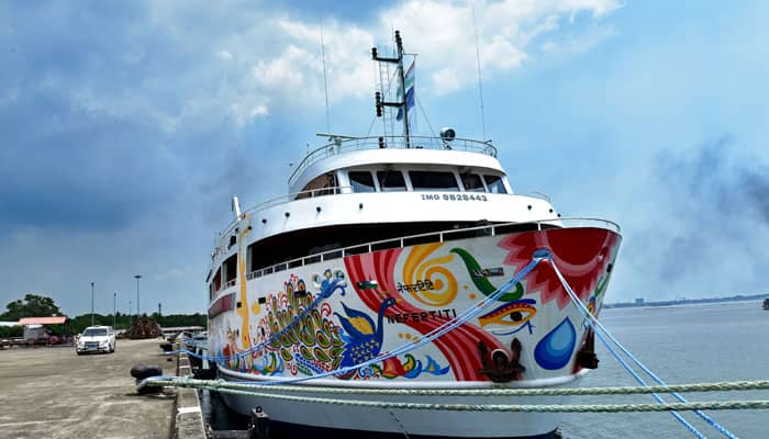 luxury vessel nefertiti arrives in kochi