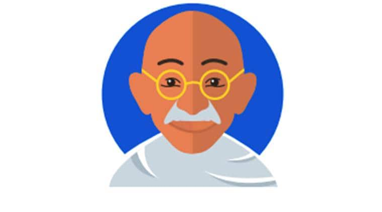 twitter emoji on gandhi jayanthi