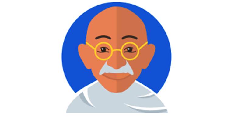 twitter emoji on gandhi jayanthi