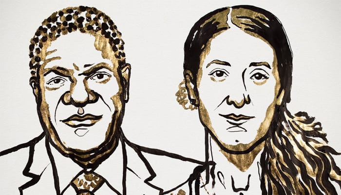 Nobel peace prize 2018 to be given to Denis Mukwege and Nadia Murad