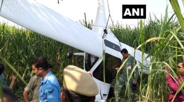 Uttar Pradesh Indian Air Force microlight aircraft crash Bagpat district
