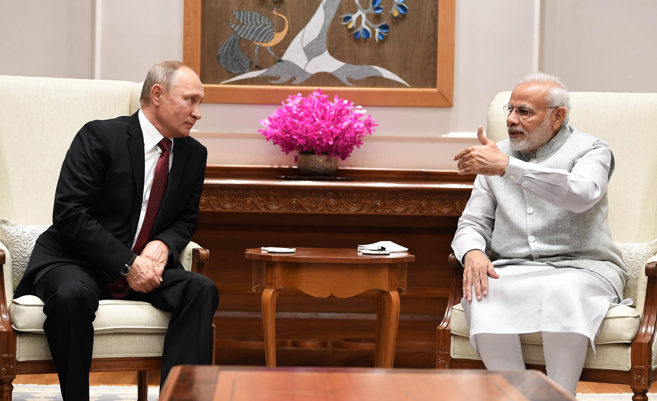 Telephone conversation between Prime Minister Modi and Russia President Vladimir Putin