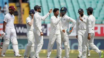 India West Indies 1st Test win Virat Kohli Prithvi Shaw Kuldeep Yadav Rajkot