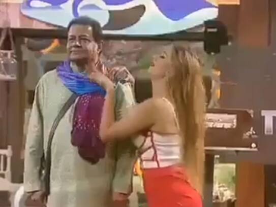 in bigboss house jasleen do pol dance and jalota is her pol, vedio viral