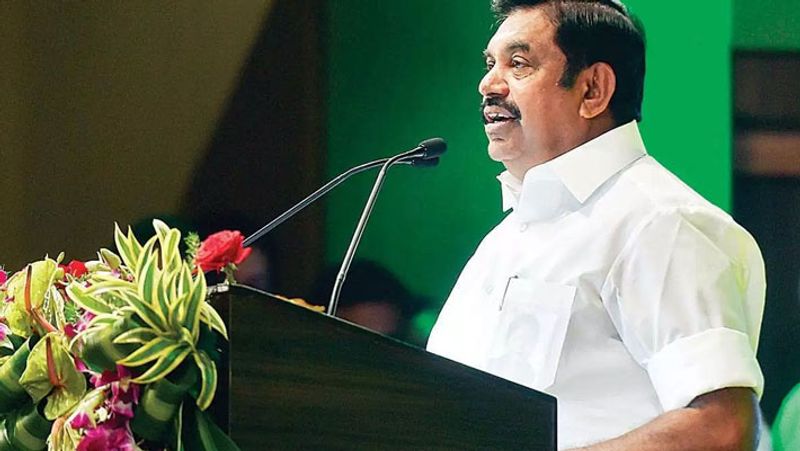 aiadmk general secretary edappadi palaniswami slams dmk government in salem district vel