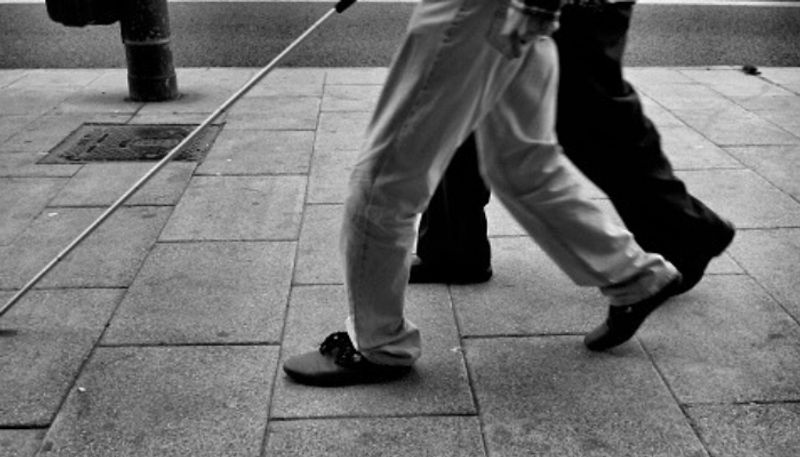 Blind woman walks Along with her brother from Hyderabad to Nalgonda