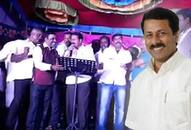 Karnataka BJP MLA Masale Jayaram sings orchestra Turuvekere Video