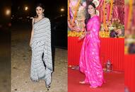 mouni roy and katrina kaif at durga puja pandal