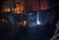 Tamil Nadu Bus collides with tanker blast kills four charred Video accident