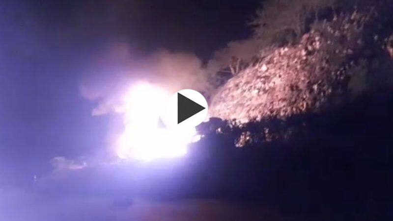 Lorry fire video