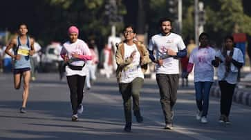 Delhi Half Marathon 2018  air quality better pollution masks Jawaharlal Nehru Stadium