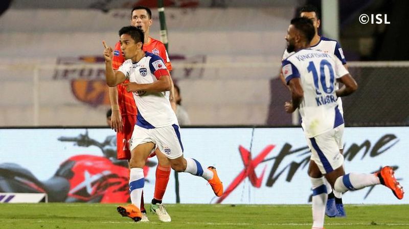 ISL 2018 Sunil Chhetri brace gives Bengaluru FC easy win over FC Pune City FC