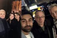 Ranbir Kapoor and Rishi Kapoor pose for a happy photo with Robert De Niro