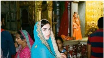 Singer Dua Lipa rocks saree Jaipur vacation Ganesha temple Issac Carew