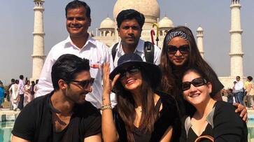 Sushmita Sen recently visited the Taj Mahal with model Rohman Shawl