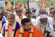 Pramod Muthalik leads protest rally review of SC Sabarimala verdict