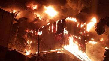 Kerala Piravi Thiruvananthapuram  plastic manufacturing unit Fire breaks out