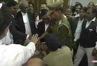 Lawyers at the court premises beaten two police man, abused with SP