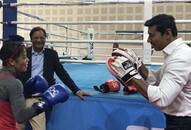 Mary Kom Rajyavardhan Singh Rathore friendly boxing bout New Delhi