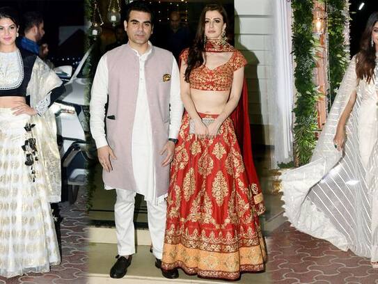 shilpa shetty diwali party: arbaz khan came with his girlfriend and sushmita sen with her 15 year old boyfriend