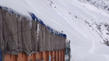 Army rescue truck drivers hitting by avalanche near Zojila tunnel