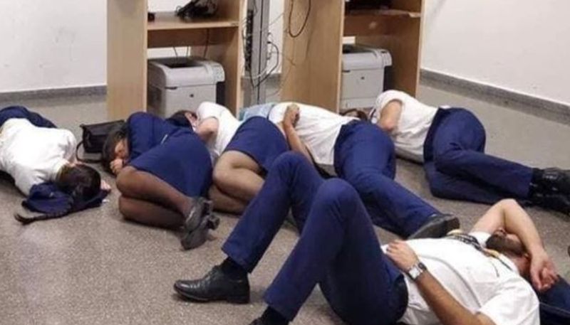 Ryanair sacks staff who spent night on airport floor in Spain