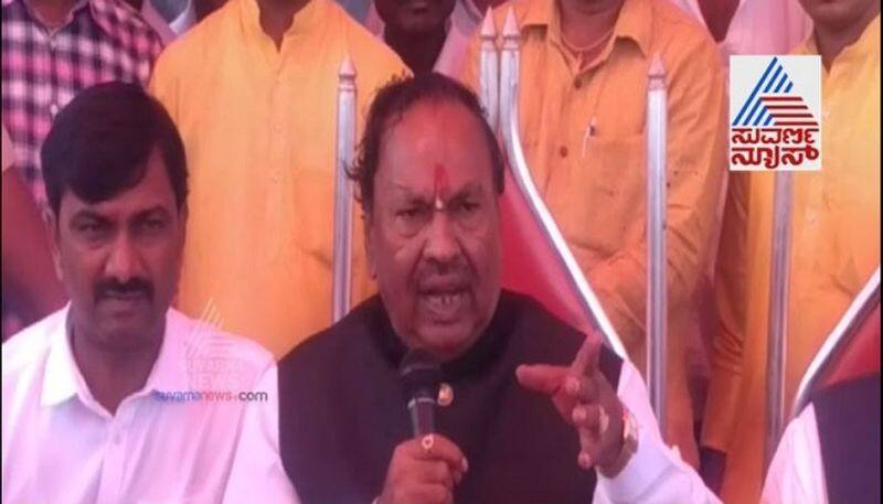 BJP Leader Eshwarappa Angry on Question Over Janardhan Reddy