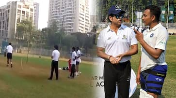 Watch: Prithvi Shaw trains with Sachin Tendulkar, faces wet rubber balls ahead of Australia tour