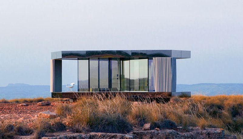 glass house at gorafe desert  spain