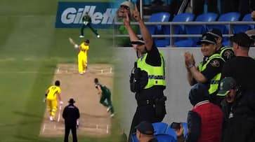 Watch: Police officer takes spectacular running catch at Australia-South Africa 3rd ODI