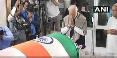 PM Modi, MP Rajeev Chandrasekhar pay last respects to Ananth Kumar