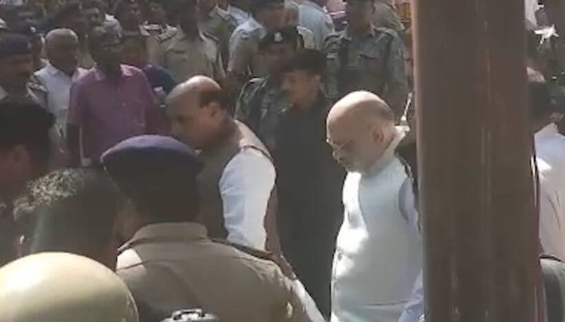Rajnath Singh, Amit Shah in poll bound Assam; assert BJP government will continue to do good work
