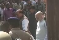 Amit Shah Rajnath Singh Nirmala Sitharaman crematorium homage to Ananth Kumar